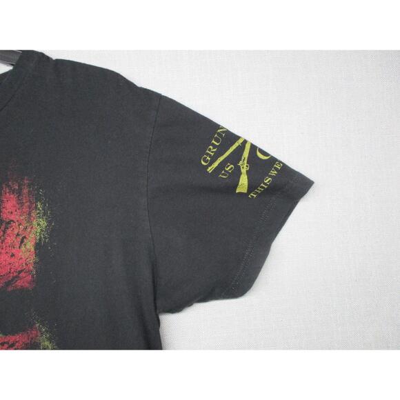 Grunt Style Black Skull Patriotic Graphic Short Sleeve TShirt Men Size Medium - Picture 4 of 9